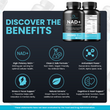 NAD+ Supplement Complex – Liposomal Formula with Resveratrol, CoQ10 & Green Tea – NMN Alternative