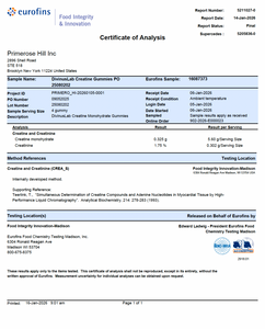 Creatine Monohydrate Gummies – 5g per Serving, 120 Count, Sugar Free, Strawberry Flavored
