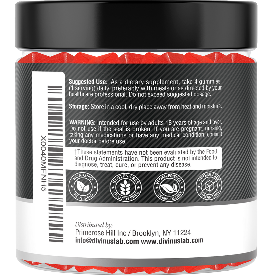 Creatine Monohydrate Gummies – 5g per Serving, 120 Count, Strawberry Flavor